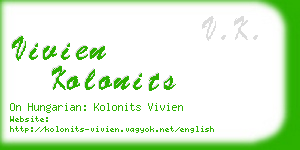 vivien kolonits business card